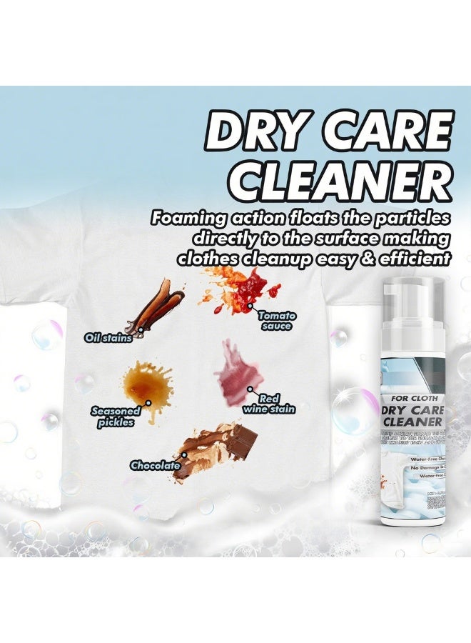 Stain Remover, Dry Stain Remover for Clothes, Ink Oil Stain Remover for Fabric Clothes, Removes Deely Ingrained Marks, Foam Dry Cleaning Agent for Down Coats, Dry Foam Cleaner (200ml) - Image 3